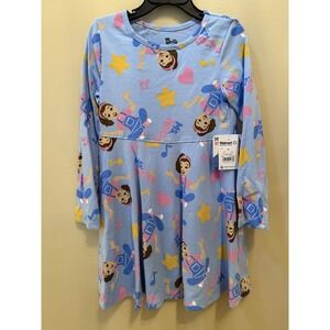 Girls' Ms. Rachel Blue Long Sleeve Dress Size 5T NWT